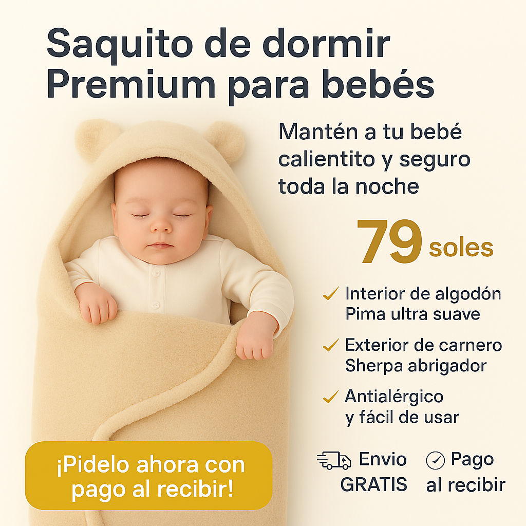 SAQUITO PARA DORMIR DE BEBÉ🤱🧑‍🍼