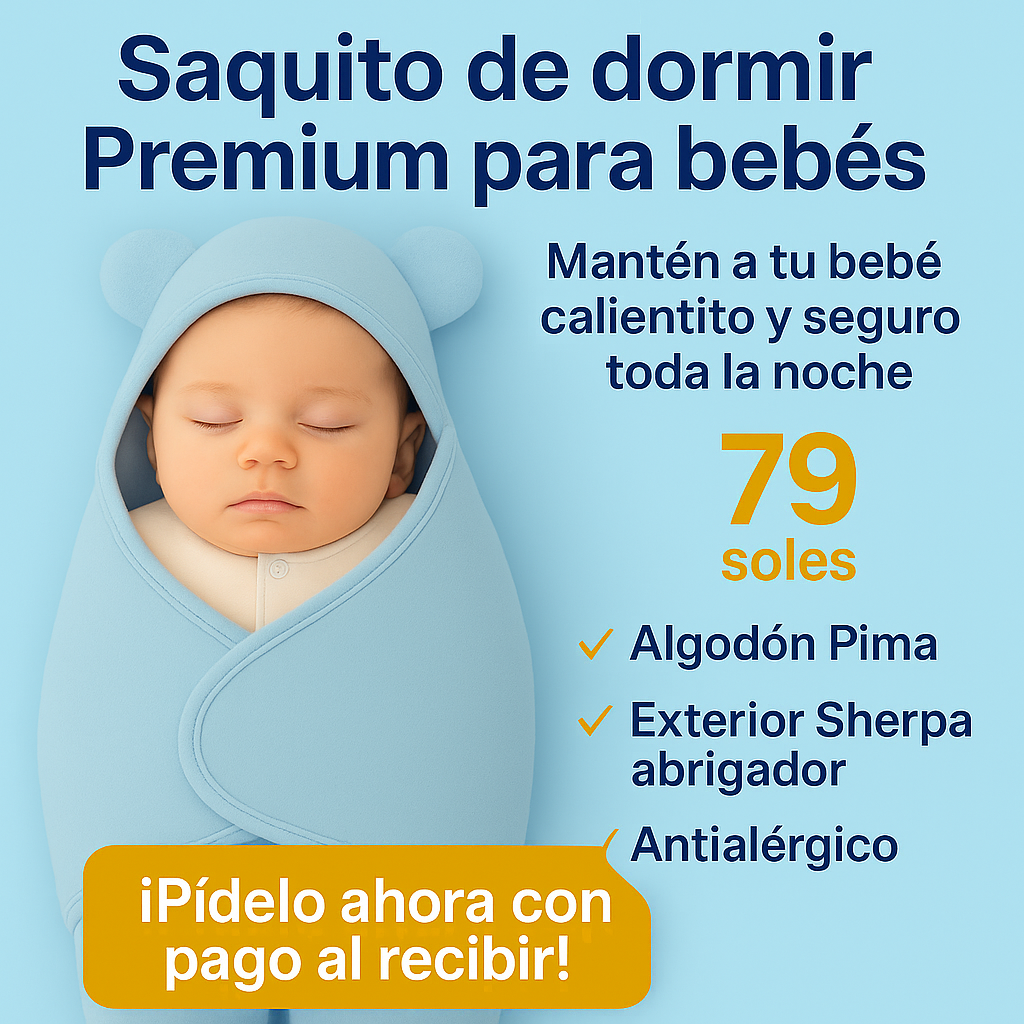 SAQUITO PARA DORMIR DE BEBÉ🤱🧑‍🍼