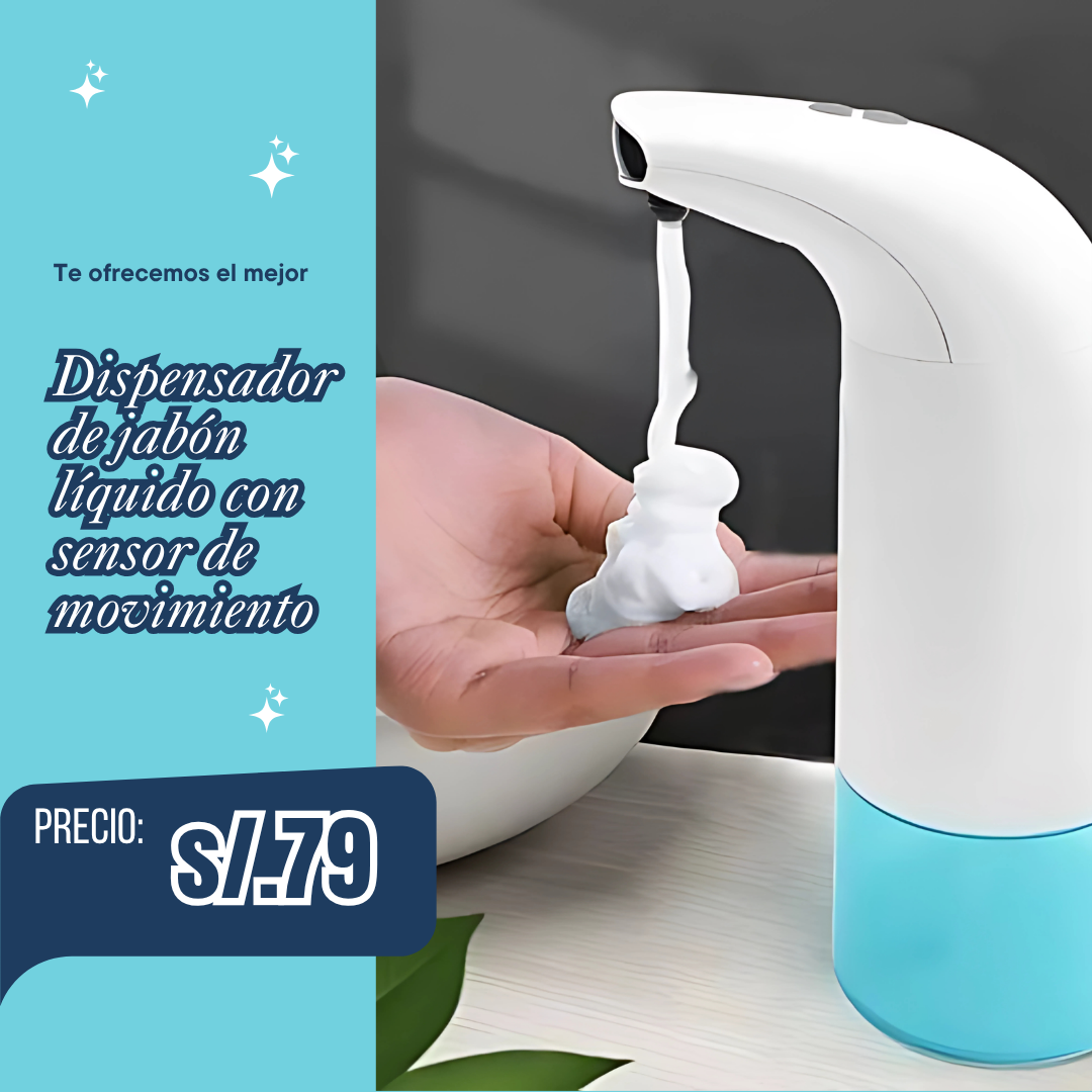 DISPENSADOR DE JABON LIQUIDO💧CON SENSOR DE MOVIMIENTO✨MANOS LIBRES