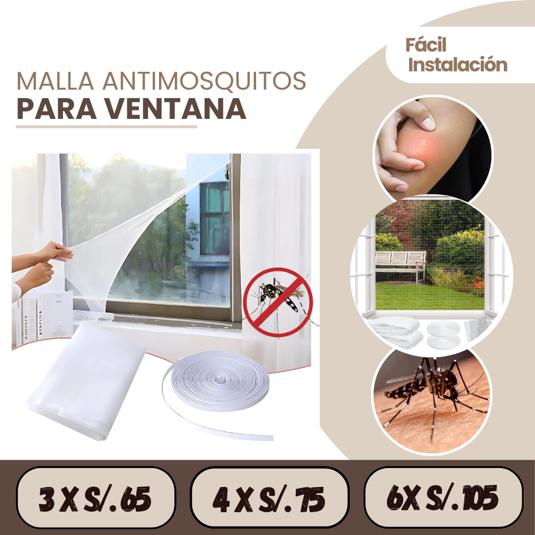 3 Mallas Antimosquitos para Ventana con Velcro🦟