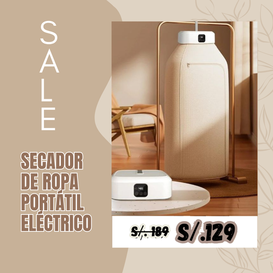 SECADORA DE ROPA PORTÁTIL ELÉCTRICO CON ESTERILIZADOR/HASTA 9 PRENDAS EN 20 MINUTOS