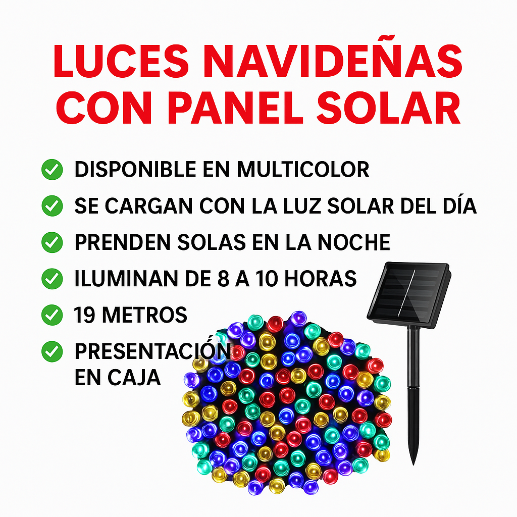Guirnalda solar navidad