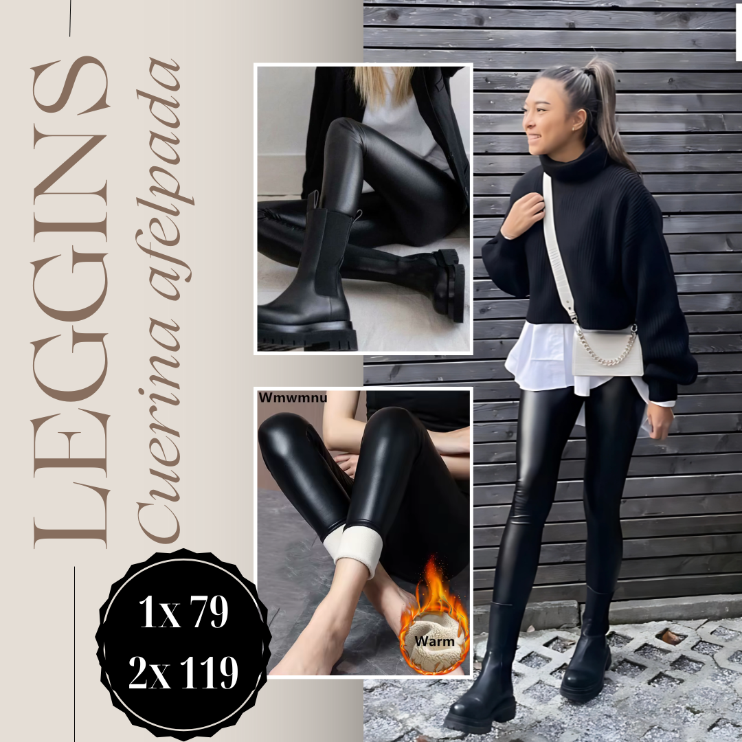 LEGGINS CUERINA AFELPADA ABRIGADORA🔥