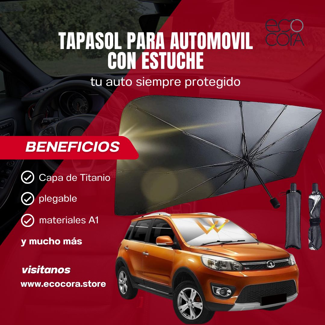 TAPASOL PARA AUTO CON ESTUCHE - CALIDAD A1✨